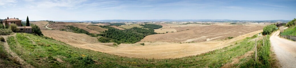 Naklejka premium Panorama Toscane Crete Senesi