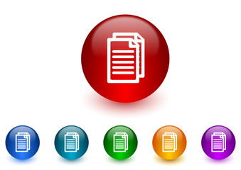 document icon vector set