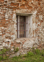 Old window with iron bars