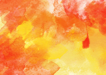 Orange and Yellow Colorful Watercolor Background.