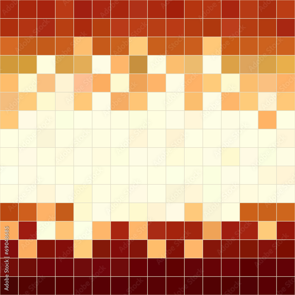 Poster brown seamless pattern with squares shapes.