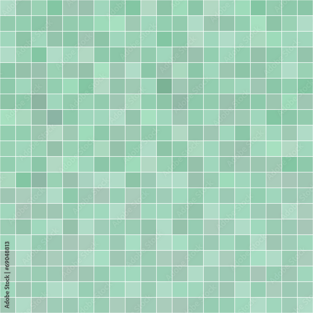 Poster green seamless pattern with squares shapes.