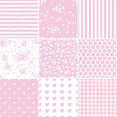 Set of abstract seamless patterns