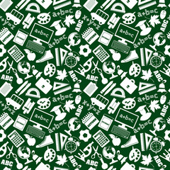 Back to school seamless pattern