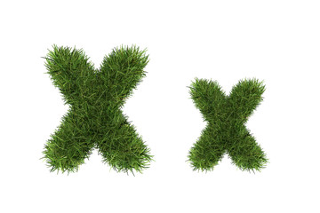 Grass letters, upper and lowercase 