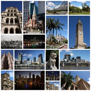 Brisbane collage - travel photo set