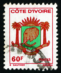 Postage stamp Ivory Coast 1976 Coat of Arms