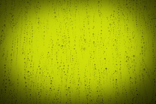 clear green background with waterdrops