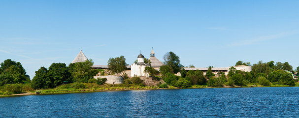 Fototapeta na wymiar Old fortress in Staraya Ladoga