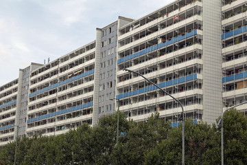 Fassade eines modernen Wohngebäudes in Berlin,Deutschland