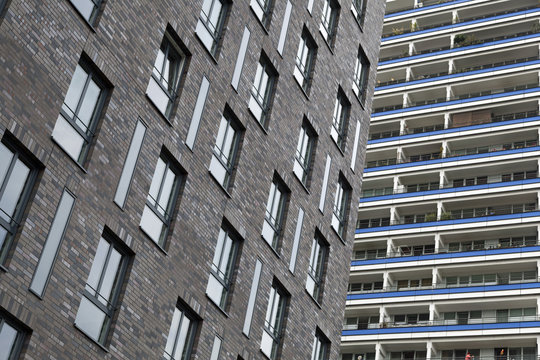 Fassade eines modernen Wohngebäudes in Berlin,Deutschland
