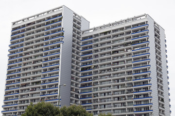 Fassade eines modernen Wohngebäudes in Berlin,Deutschland