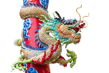 Fototapeta na wymiar Colorful chinese dragon