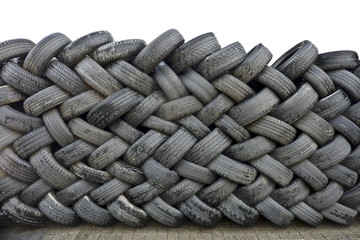 Tas de vieux pneus