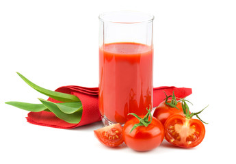 Tomato juice with slices of tomato
