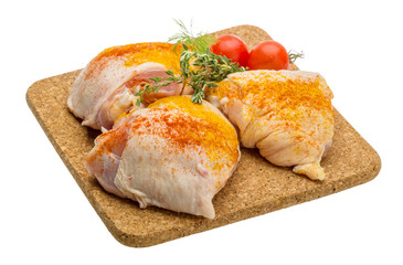 Raw chicken thigh