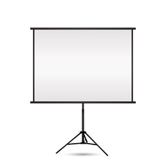 Blank projection screen with copy-space. Vector EPS10.