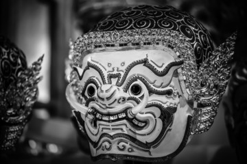 Bangkok, Thailand - August 11 2014: Hua Khon (Thai Traditional M