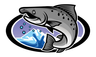 salmon mascot