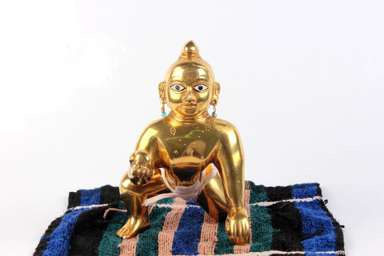 Sculpture of Lord Baby Krishna. Laddu Gopal, Lalan
