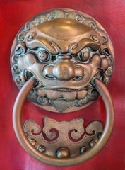 Lion door knocker