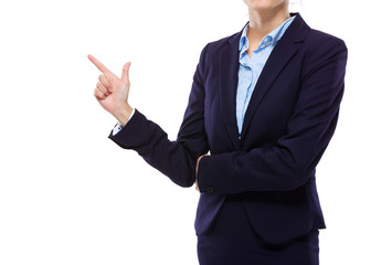 Obraz na płótnie Canvas Businesswoman hand with tick sign