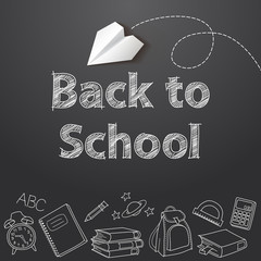 Back to school text end  vector doodle - 69070474