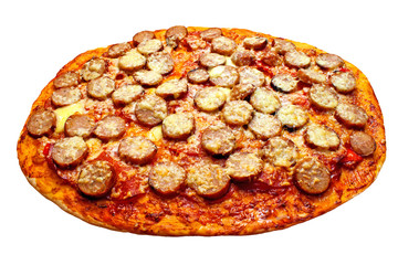 Pizza With Pepperoni and Sausage