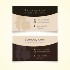 Fashion or shopping business card