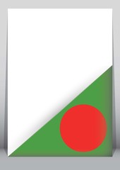 Illustration of an binder or holder with the flag of Bangladesh