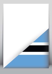 Illustration of an binder or holder with the flag of Botswana