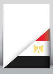 Illustration of an binder or holder with the flag of Egypt