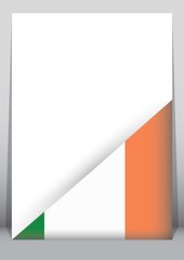 Illustration of an binder or holder with the flag of Ireland