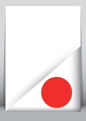 Illustration of an binder or holder with the flag of Japan