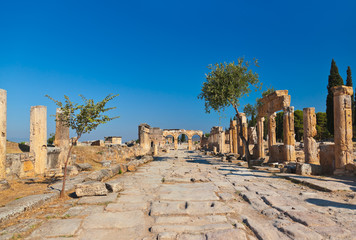 Fototapeta premium Old ruins at Pamukkale Turkey