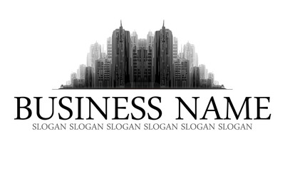 Naklejka premium Logo town