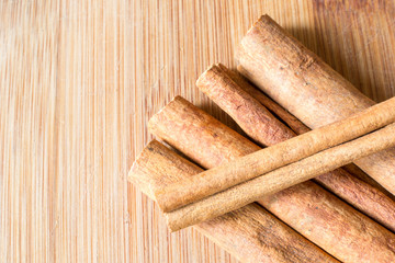 Macro picture of cinnamon.