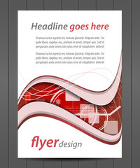 Flyer or cover design with technological pattern