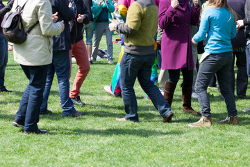 Fototapeta premium dancing class in the outdoor