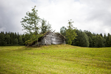 Obraz premium Old wooden shed