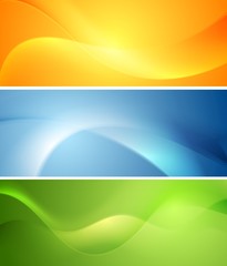 Colorful wavy banners