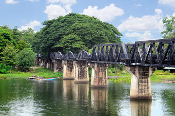 Fototapeta na wymiar Bridge on the river Kwai, Kanchanaburi, Thailand