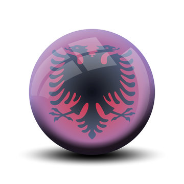 Drapeau en bulle : Albanie