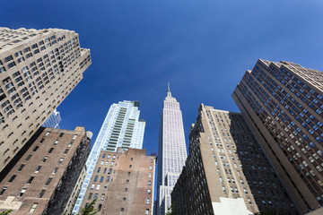 Fototapeta na wymiar Empire State Building And Skyscrapers