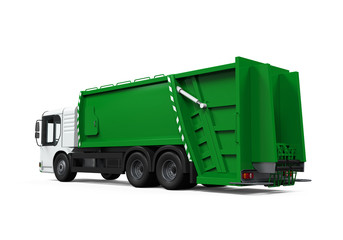 Garbage Truck Isolated