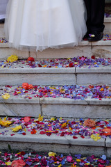 Streublumen bei der Hochzeit