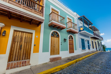 Straat in het oude San Juan, Puerto Rico