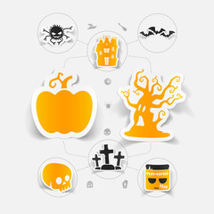 Halloween sticker concept