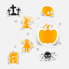 Halloween sticker concept