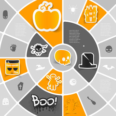 Halloween sticker infographic